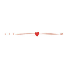 Load image into Gallery viewer, 14k Gold &amp; Diamond Heart Bracelet