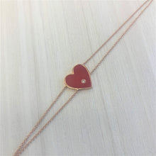 Load image into Gallery viewer, 14k Gold &amp; Diamond Heart Bracelet
