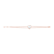 Load image into Gallery viewer, 14k Gold &amp; Diamond Heart Bracelet