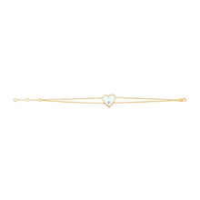Load image into Gallery viewer, 14k Gold &amp; Diamond Heart Bracelet