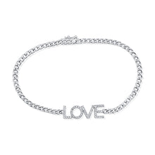 Load image into Gallery viewer, 14k Gold &amp; Diamond Love Link Bracelet