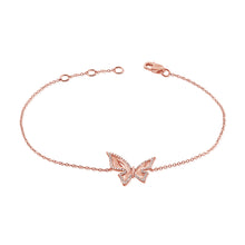 Load image into Gallery viewer, 14k Gold &amp; Diamond Butterfly Bracelet