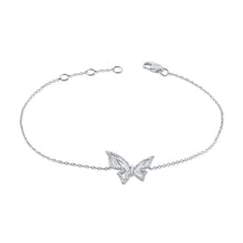 Load image into Gallery viewer, 14k Gold &amp; Diamond Butterfly Bracelet