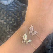 Load image into Gallery viewer, 14k Gold &amp; Diamond Butterfly Bracelet