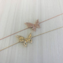 Load image into Gallery viewer, 14k Gold &amp; Diamond Butterfly Bracelet