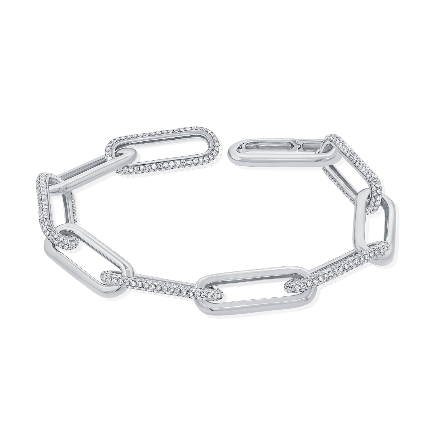 Paperclip Bracelet  96 For Sale on 1stDibs  diamond paperclip bracelet diamond  paper clip bracelet paperclip diamond bracelet