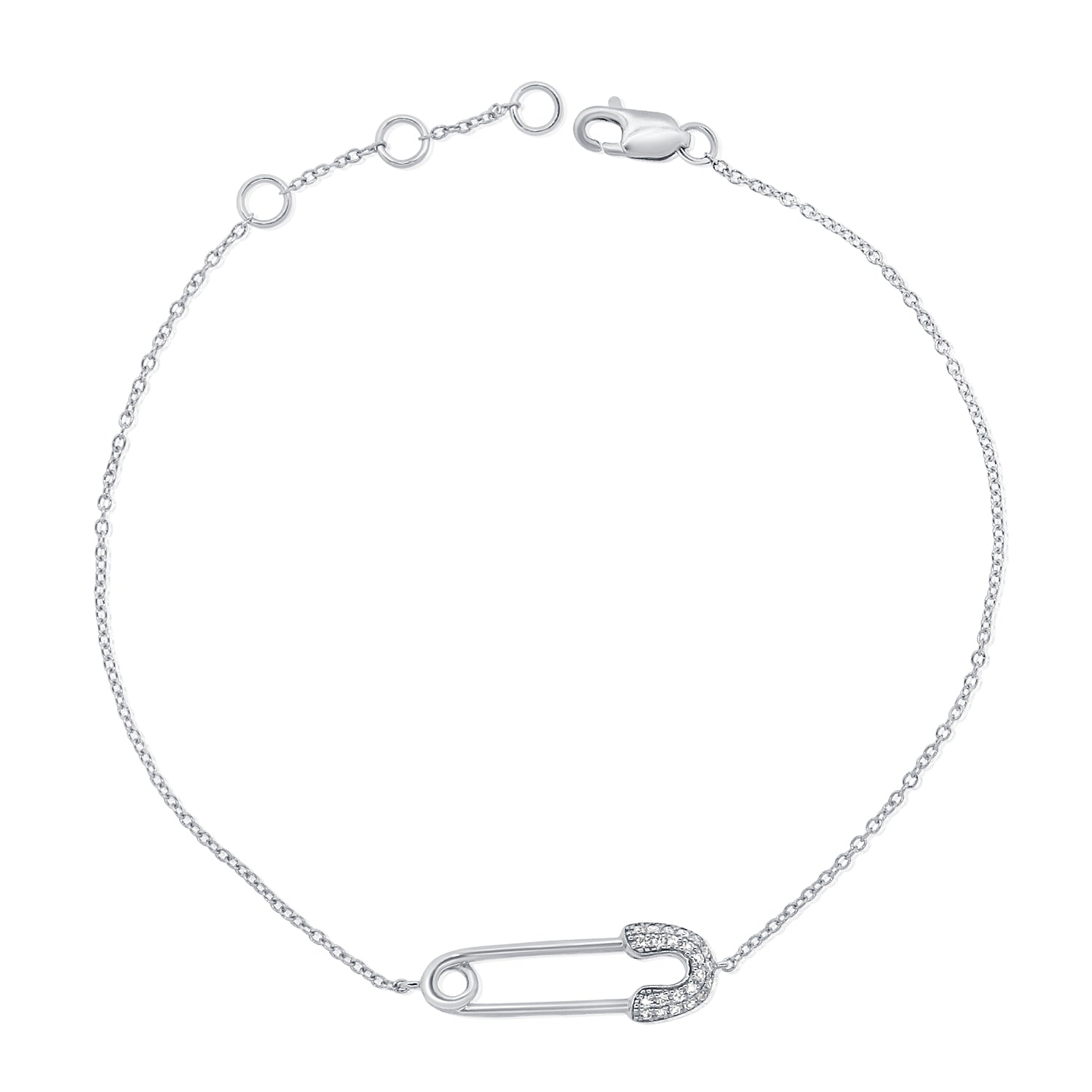 Silver Safety Pin With Blue Polyester Bracelet Unisex | Double Bone  Bracelets | Wolf & Badger