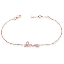 Load image into Gallery viewer, 14k Gold &amp; Diamond Script Love Bracelet