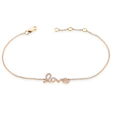 Load image into Gallery viewer, 14k Gold &amp; Diamond Script Love Bracelet