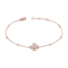 Load image into Gallery viewer, 14k Gold &amp; Diamond Flower Bracelet