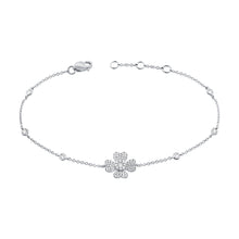 Load image into Gallery viewer, 14k Gold &amp; Diamond Flower Bracelet