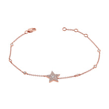 Load image into Gallery viewer, 14k Gold &amp; Diamond Star Bracelet