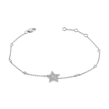 Load image into Gallery viewer, 14k Gold &amp; Diamond Star Bracelet
