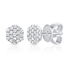 Load image into Gallery viewer, 14k Gold &amp; Diamond Cluster Earrings