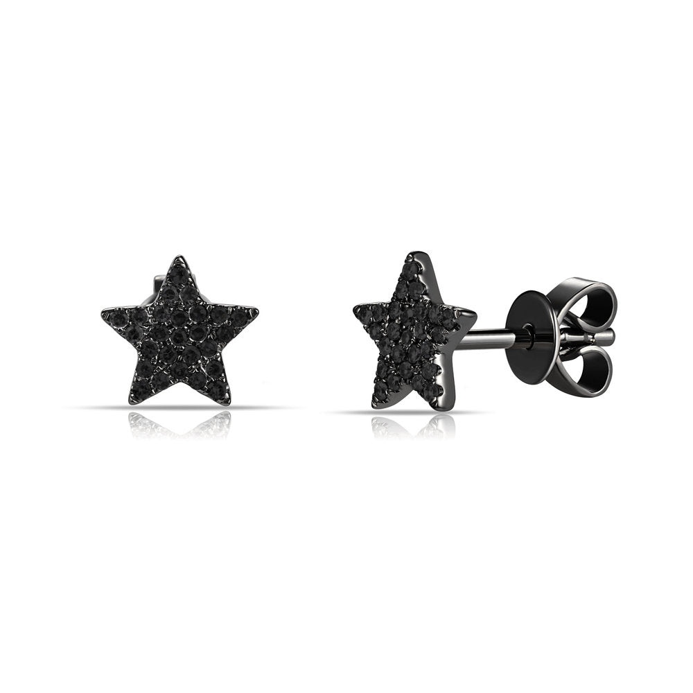 Star earrings black deals