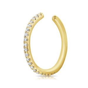 14k Gold & Diamond Single Earring Cuff