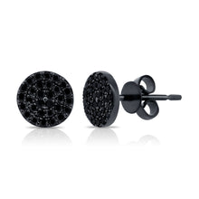 Load image into Gallery viewer, 14k Gold &amp; Diamond Disc Stud Earrings