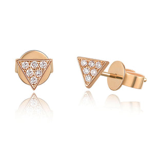 14k Gold & Diamond Stud Earrings