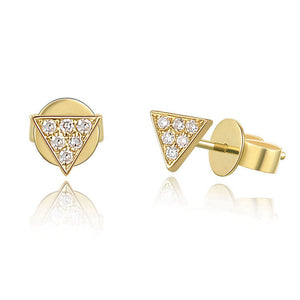14k Gold & Diamond Stud Earrings