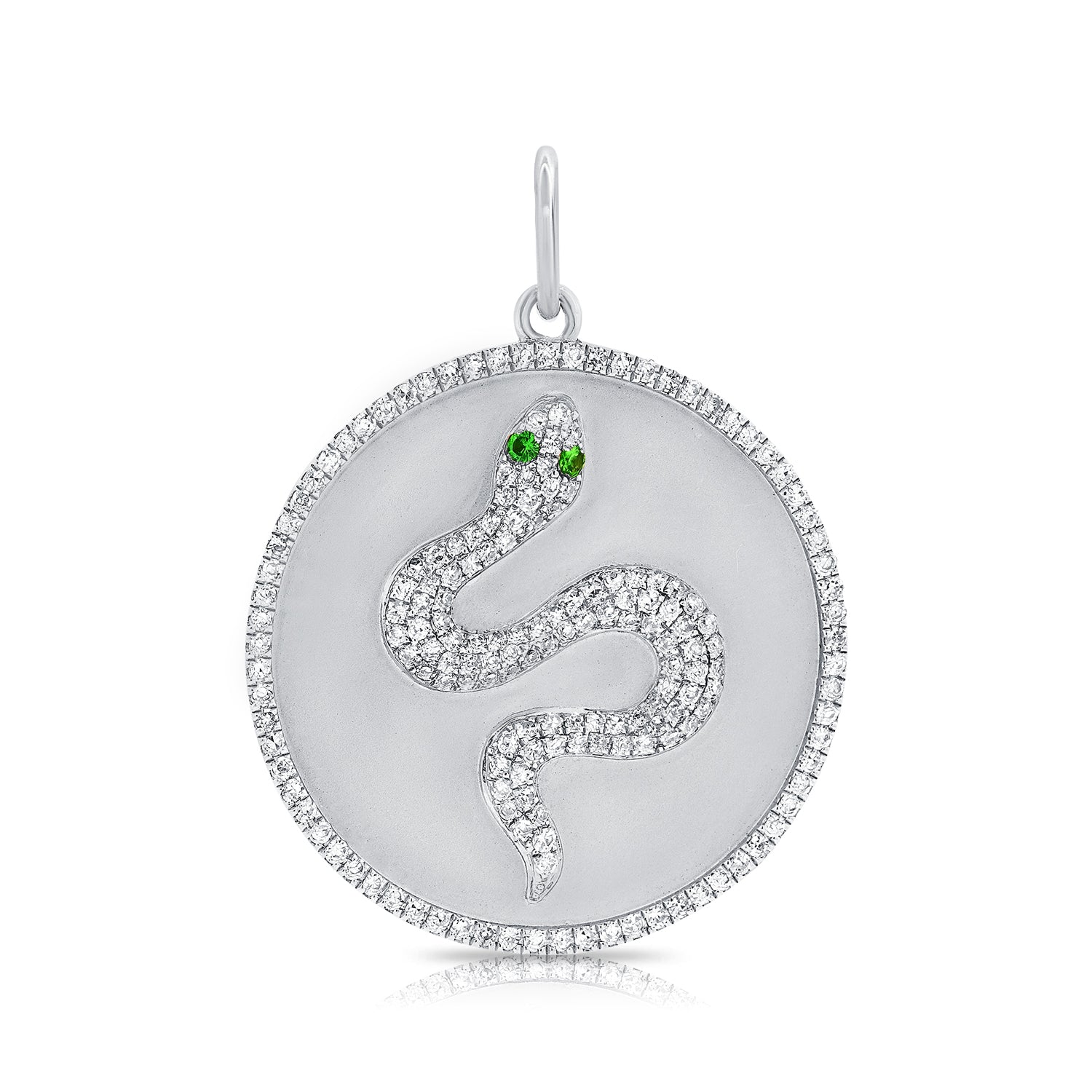 14k Gold & Diamond Snake Charm - 0.42ct