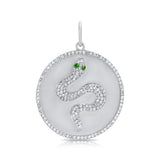 14k Gold & Diamond Snake Charm - 0.42ct