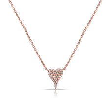 Load image into Gallery viewer, 14k Gold &amp; Diamond Heart Necklace
