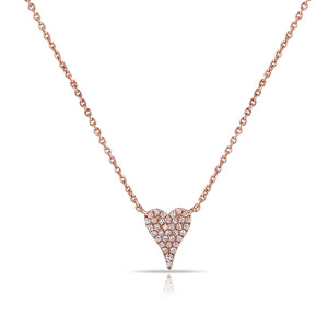 14k Gold & Diamond Heart Necklace