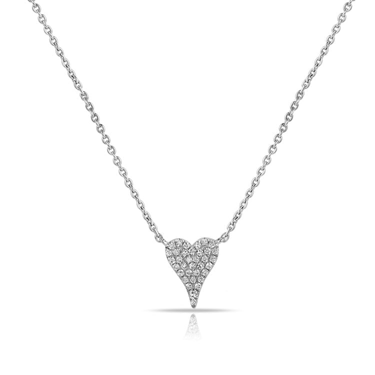 14k Gold & Diamond Heart Necklace