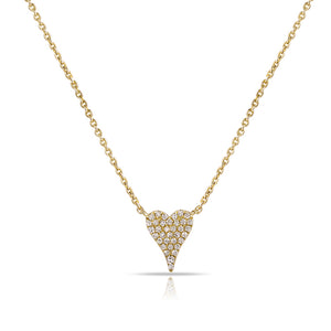 14k Gold & Diamond Heart Necklace