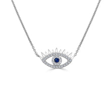 Load image into Gallery viewer, 14k Gold &amp; Diamond Evil Eye Necklace