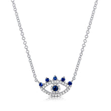 Load image into Gallery viewer, 14k Gold &amp; Diamond Evil Eye Necklace