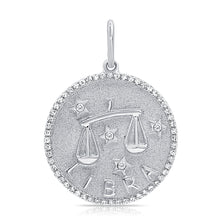 Load image into Gallery viewer, 14k Gold &amp; Diamond Zodiac Charm -Libra