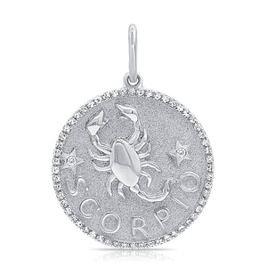 14k Gold & Diamond Zodiac Charm - Scorpio