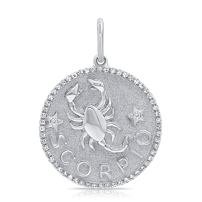14k Gold & Diamond Zodiac Charm - Scorpio