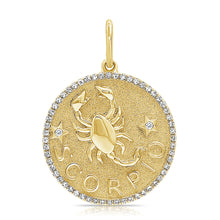 Load image into Gallery viewer, 14k Gold &amp; Diamond Zodiac Charm - Scorpio