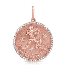 Load image into Gallery viewer, 14k Gold &amp; Diamond Zodiac Charm - Aquarius