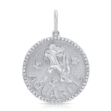Load image into Gallery viewer, 14k Gold &amp; Diamond Zodiac Charm - Aquarius