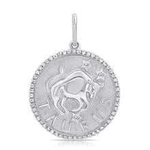 Load image into Gallery viewer, 14k Gold &amp; Diamond Zodiac Charm - Taurus