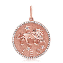 Load image into Gallery viewer, 14k Gold &amp; Diamond Zodiac Charm - Leo