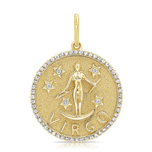 Load image into Gallery viewer, 14k Gold &amp; Diamond Zodiac Charm - Virgo