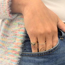 Load image into Gallery viewer, 14k Gold &amp; Diamond Lightning Bolt Signet Ring