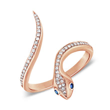 Load image into Gallery viewer, 14k Gold &amp; Diamond Snake Ring