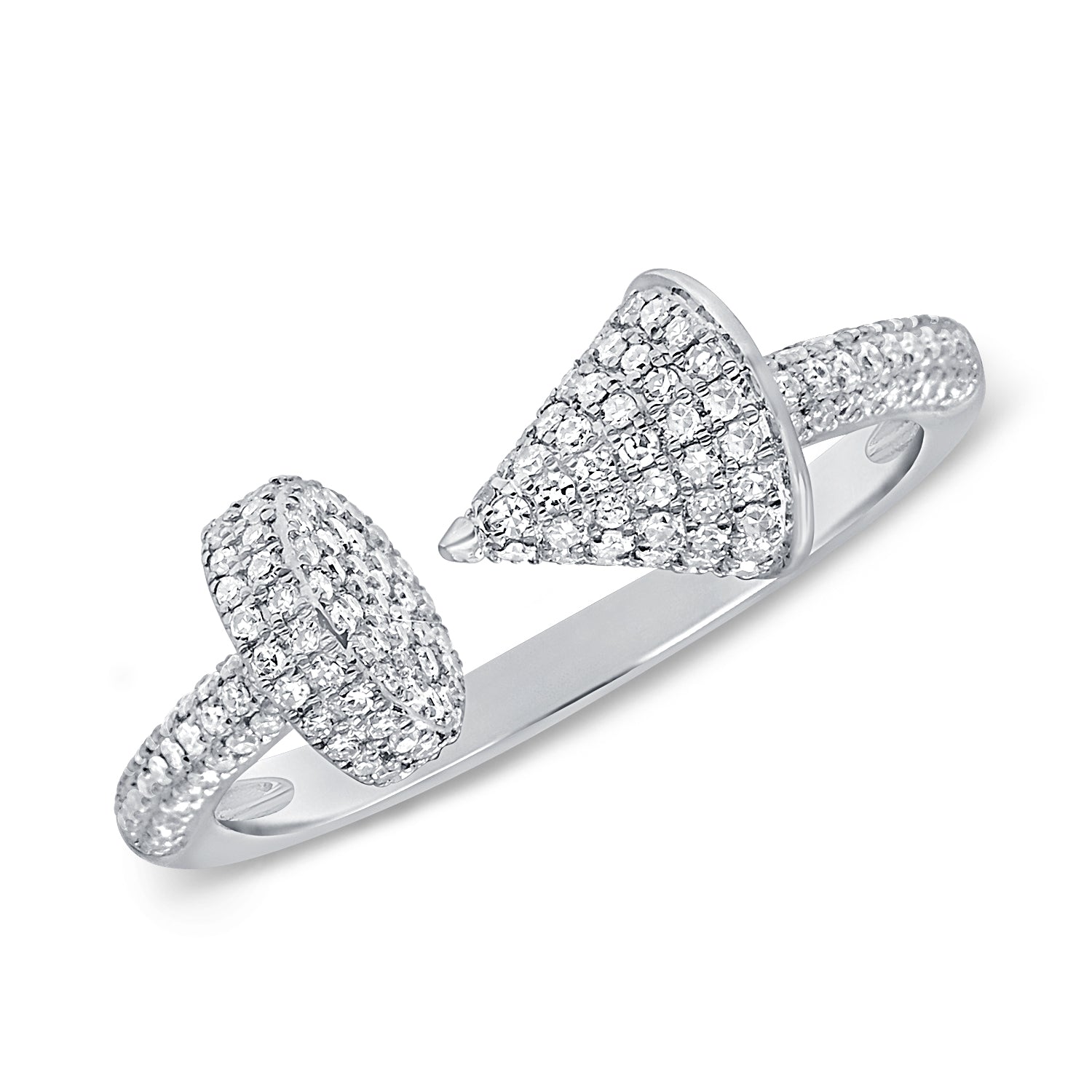 14K Gold & Diamond Nail Ring - 0.53ct