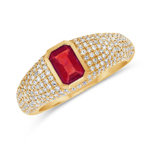Load image into Gallery viewer, 14k Gold, Ruby &amp; Diamond Ring