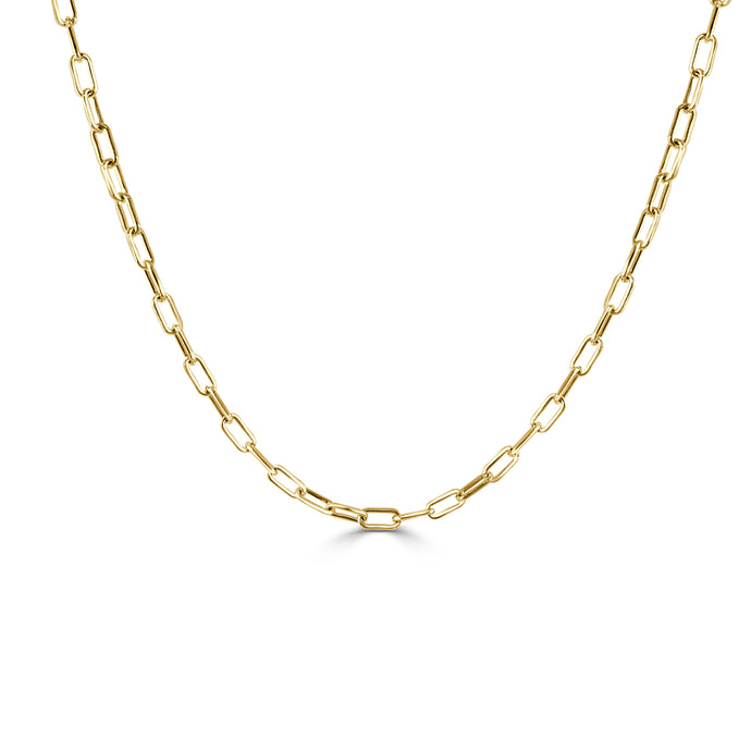 14k Gold Paperclip Link Necklace - XX-Small