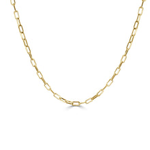 Load image into Gallery viewer, 14k Gold Paperclip Link Chain Necklace