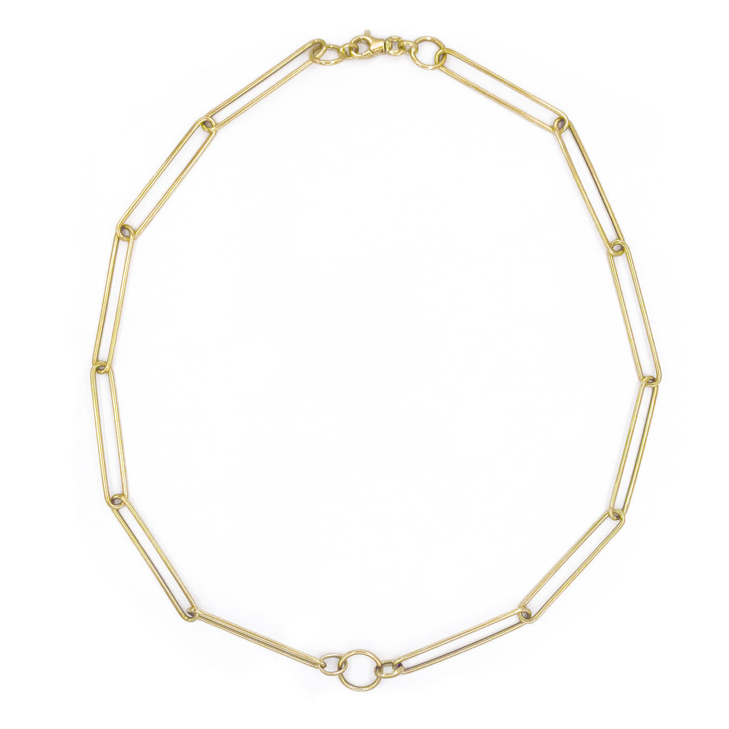 14k Gold Large Link Chain Necklace