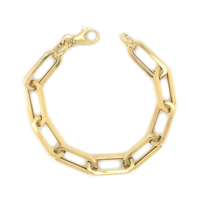14k Gold Jumbo Paperclip Link Bracelet