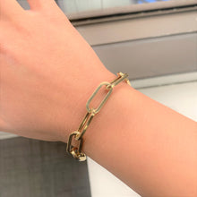 Load image into Gallery viewer, 14k Gold Jumbo Paperclip Link Bracelet