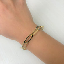 Load image into Gallery viewer, 14k Gold Jumbo Paperclip Link Bracelet